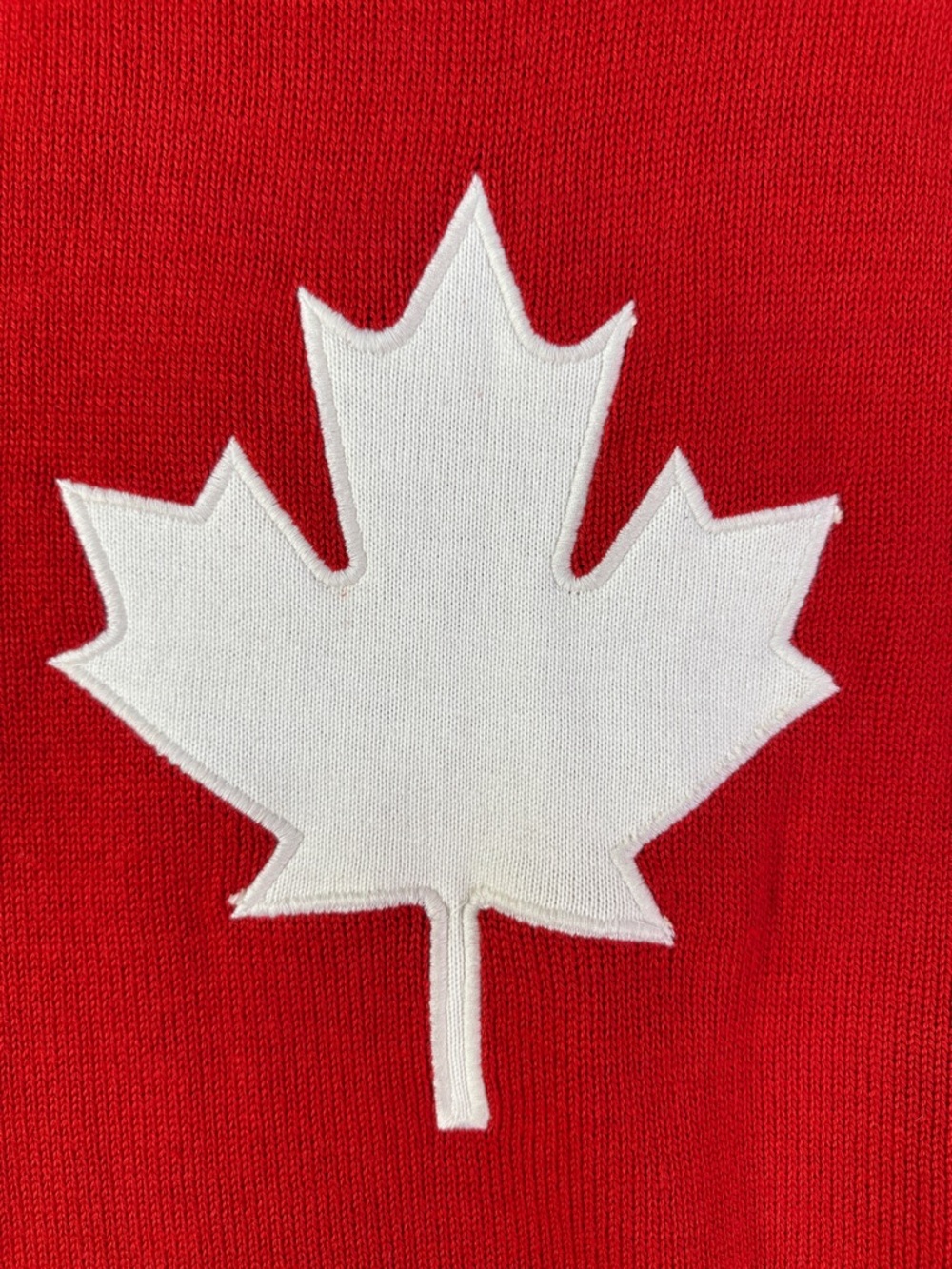 Weatherproof Vintage Maple Leaf Sweater Red Cotton Knit Crewneck Size S Canada - Picture 2 of 5